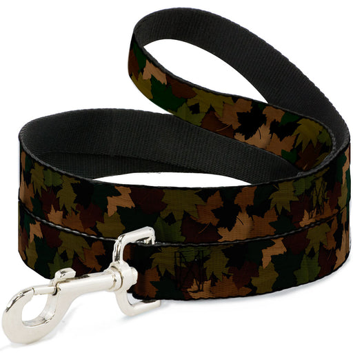 Dog Leash - Leaf Camo Browns/Greens/Black Dog Leashes Buckle-Down   