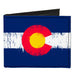 Canvas Bi-Fold Wallet - Colorado Flag Weathered Canvas Bi-Fold Wallets Buckle-Down   