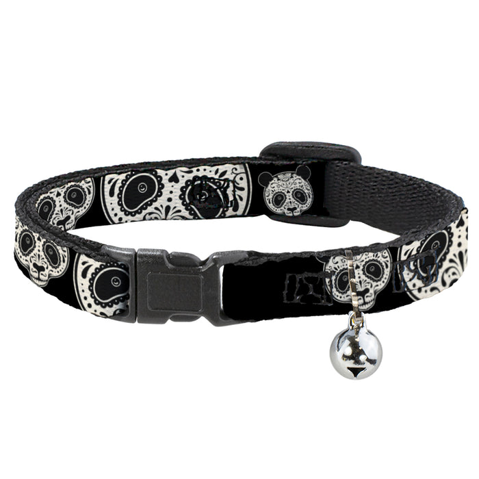 Cat Collar Breakaway - Panda Bear Sugar Skull Black White Breakaway Cat Collars Buckle-Down   