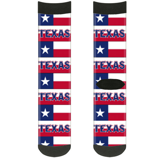 Sock Pair - Polyester - Texas Flag TEXAS - CREW Socks Buckle-Down   