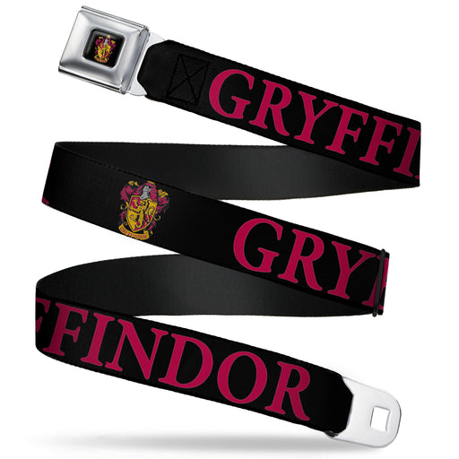 Gryffindor Crest Full Color Seatbelt Belt - Harry Potter GRYFFINDOR & Crest Black/Red Webbing Seatbelt Belts The Wizarding World of Harry Potter REGULAR - 1.5" WIDE - 24-38" LONG  