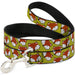 Dog Leash - Fox Face Scattered Warm Olive Dog Leashes Buckle-Down   