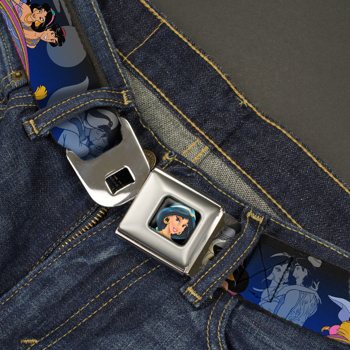 Jasmine CLOSE-UP Full Color Seatbelt Belt - Aladdin & Jasmine Scenes Webbing Seatbelt Belts Disney   