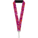 Lanyard - 1.0" - Skewed Squares Stacked Purple Orange Pinks Lanyards Buckle-Down   