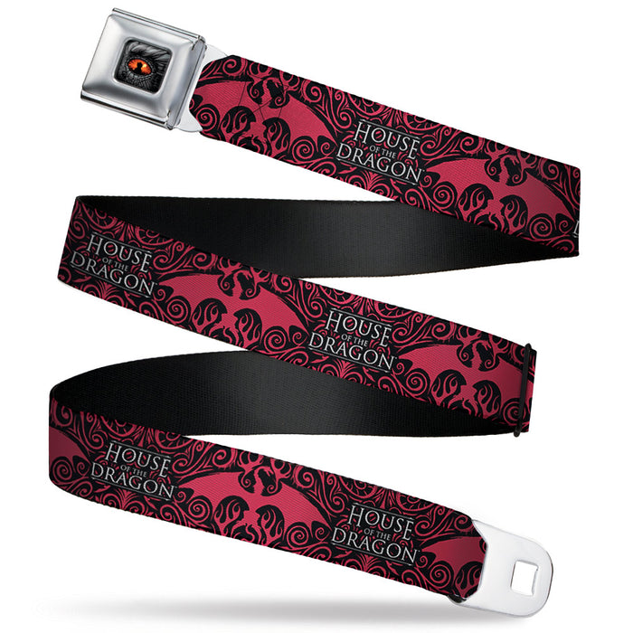 House of the Dragon Eye Throne Icon Full Color Black/Gray/Orange Seatbelt Belt - HOUSE OF THE DRAGON Dragon Icon Black/Red/White Webbing Seatbelt Belts House of the Dragon   