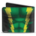 ULTIMATE SPIDER-MAN Bi-Fold Wallet - Electro Chest Stripes Green Yellow Bi-Fold Wallets Marvel Comics   