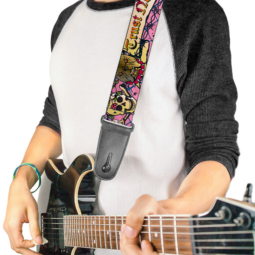 Guitar Strap - Trust No One Pink Guitar Straps Buckle-Down   