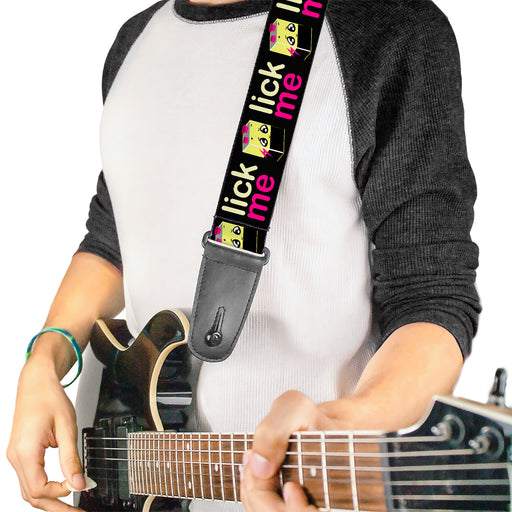 Guitar Strap - LICK ME Battery Cartoon Guitar Straps Buckle-Down   