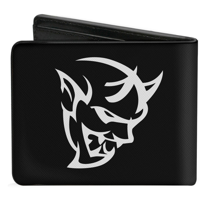 Bi-Fold Wallet - Dodge Demon Icon Black White Bi-Fold Wallets Dodge   