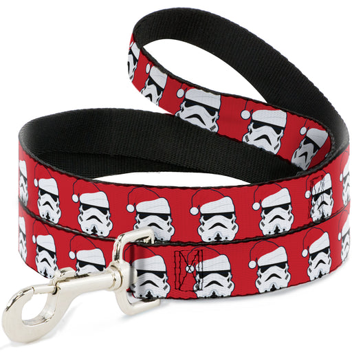 Dog Leash - Stormtrooper Santa Claus Face Red Dog Leashes Star Wars   