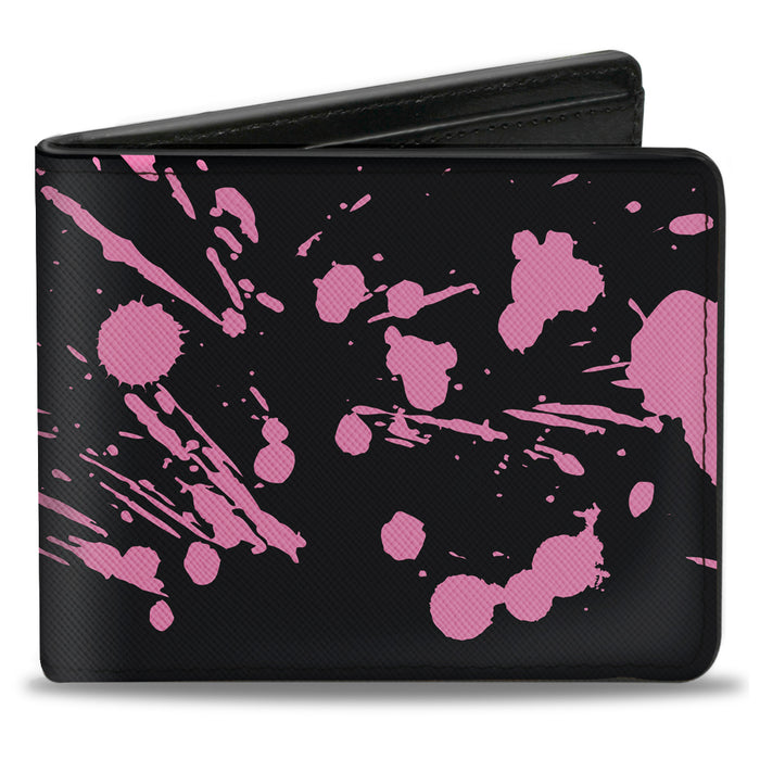 Bi-Fold Wallet - Splatter Black Pink Bi-Fold Wallets Buckle-Down   