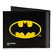 Canvas Bi-Fold Wallet - Batman Black Yellow Canvas Bi-Fold Wallets DC Comics   