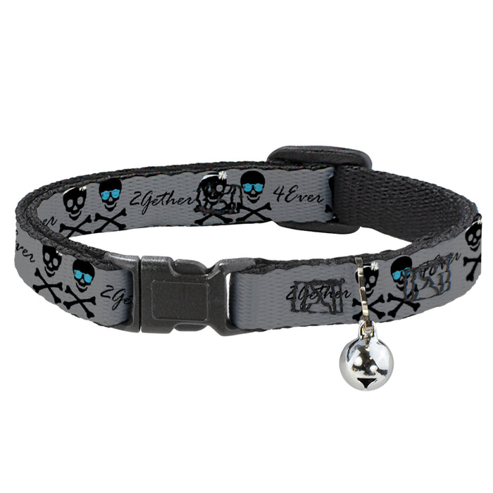 Cat Collar Breakaway - 2gether 4ever Skulls Breakaway Cat Collars Buckle-Down   