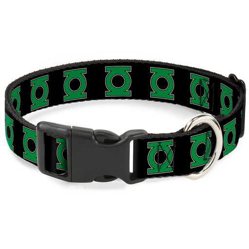 Plastic Clip Collar - Green Lantern Logo Black/Green Plastic Clip Collars DC Comics   