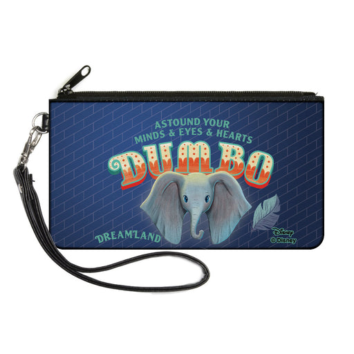 Canvas Zipper Wallet - LARGE - Dumbo Face Feather ASTOUND YOUR MIND & EYES & HEARTS Circus Sign Blues Canvas Zipper Wallets Disney   