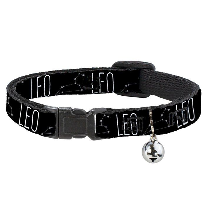 Cat Collar Breakaway - Zodiac LEO Constellation Black White Breakaway Cat Collars Buckle-Down   