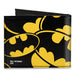 Canvas Bi-Fold Wallet - Bat Signals Stacked Yellow Black Canvas Bi-Fold Wallets DC Comics   