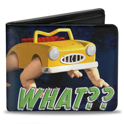 Bi-Fold Wallet - Toy Story Walking Car WHAT?? Sid's Skull Black Blues Bi-Fold Wallets Disney   