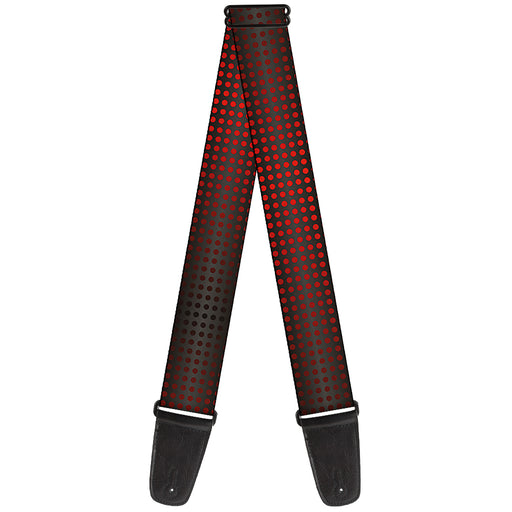 Guitar Strap - Micro Polka Dots Transitions Black Red Guitar Straps Buckle-Down   