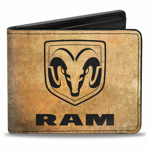 Bi-Fold Wallet - RAM Logo + GUTS-GLORY Pistons Weathered Black Bi-Fold Wallets Ram   