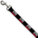 Dog Leash - COME-AT ME-BRO Black/White/Red Dog Leashes Buckle-Down   