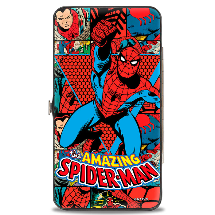 MARVEL COMICS Hinged Wallet - THE AMAZING SPIDER-MAN Action Pose Retro Comic Blocks Hinged Wallets Marvel Comics   