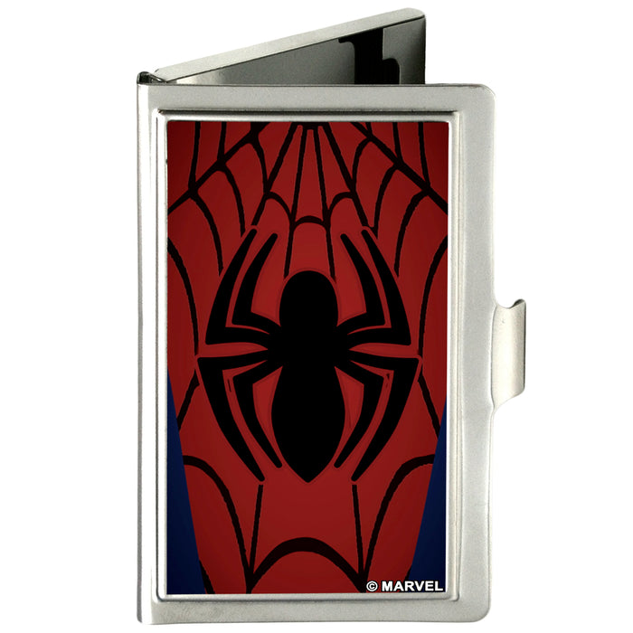 ULTIMATE SPIDER-MAN Business Card Holder - SMALL - Spider-Man Chest Spider Web FCG Red Black Blue Business Card Holders Marvel Comics   