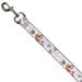 Dog Leash - Sleeping Beauty Aurora Castle and Fairy Godmothers Pose with Script and Flowers White/Pinks Dog Leashes Disney   