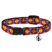 Cat Collar Breakaway - Diamond Plaid Orange Yellow Blue Purple Fuchsia Breakaway Cat Collars Buckle-Down   