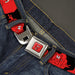 Gossamer Expression CLOSE-UP Full Color Red Seatbelt Belt - Gossamer 6-Poses Black/Red Webbing Seatbelt Belts Looney Tunes   