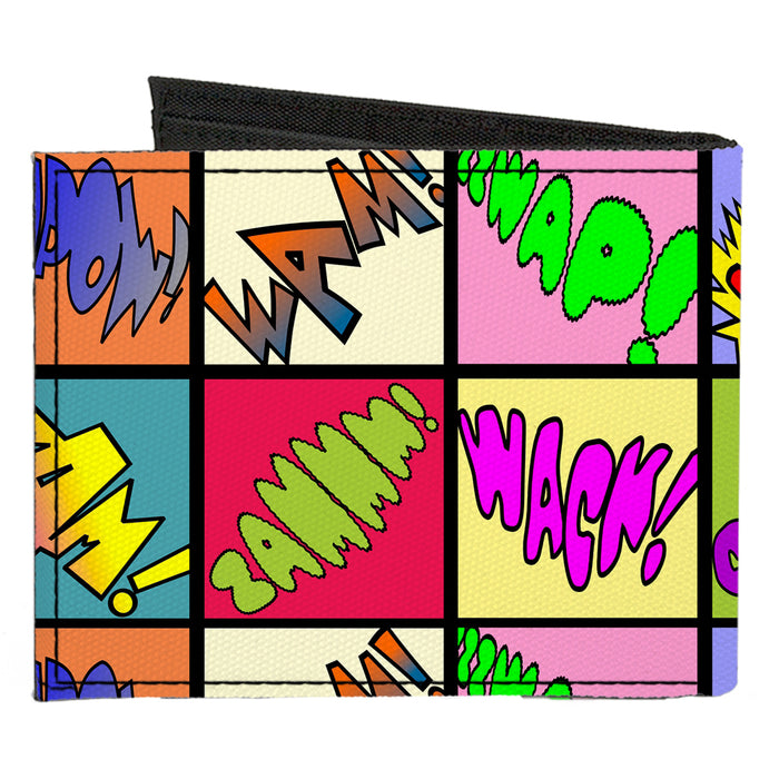 Canvas Bi-Fold Wallet - Sound Effect Checkers Multi Color Canvas Bi-Fold Wallets Buckle-Down   