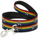 Dog Leash - Nautical Star Rainbow/White/Black Dog Leashes Buckle-Down   