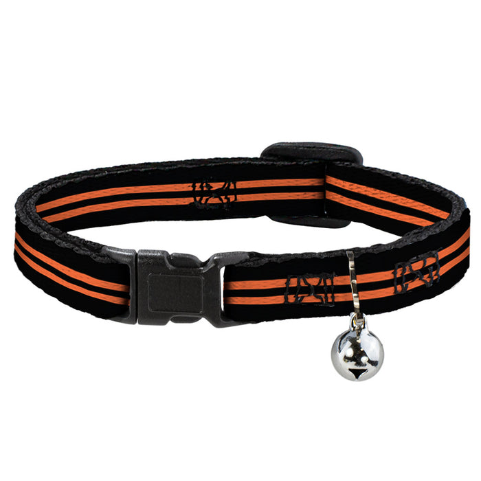 Cat Collar Breakaway - Stripe Black Orange Breakaway Cat Collars Buckle-Down   