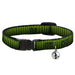 Cat Collar Breakaway - Vertical Stripes Transition Black Yellow Breakaway Cat Collars Buckle-Down   