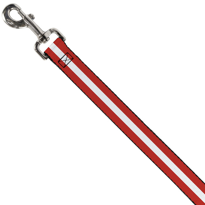 Dog Leash - Stripes Red/White/Red Dog Leashes Buckle-Down   