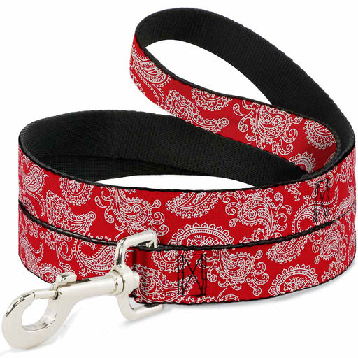 Dog Leash - Paisley Red/White Dog Leashes Buckle-Down   