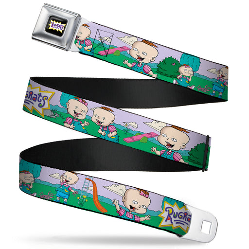 RUGRATS Logo Full Color Seatbelt Belt - RUGRATS Lil & Phil Outdoor Poses Webbing Seatbelt Belts Nickelodeon   