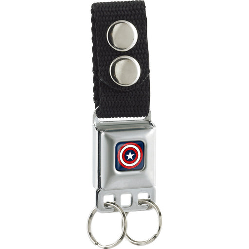 MARVEL COMICS Keychain - Captain America Shield Full Color Navy Keychains Marvel Comics   