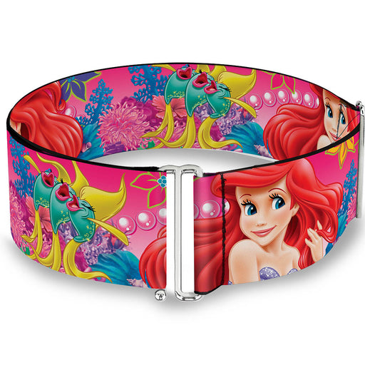 Cinch Waist Belt - Ariel Flounder Fish Trio Poses Pinks Womens Cinch Waist Belts Disney   