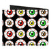 Canvas Bi-Fold Wallet - Eyeballs Black Multi Color Canvas Bi-Fold Wallets Buckle-Down   