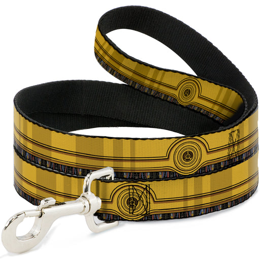 Dog Leash - Star Wars C3-PO Wires Bounding2 Yellows/Black/Multi Color Dog Leashes Star Wars   