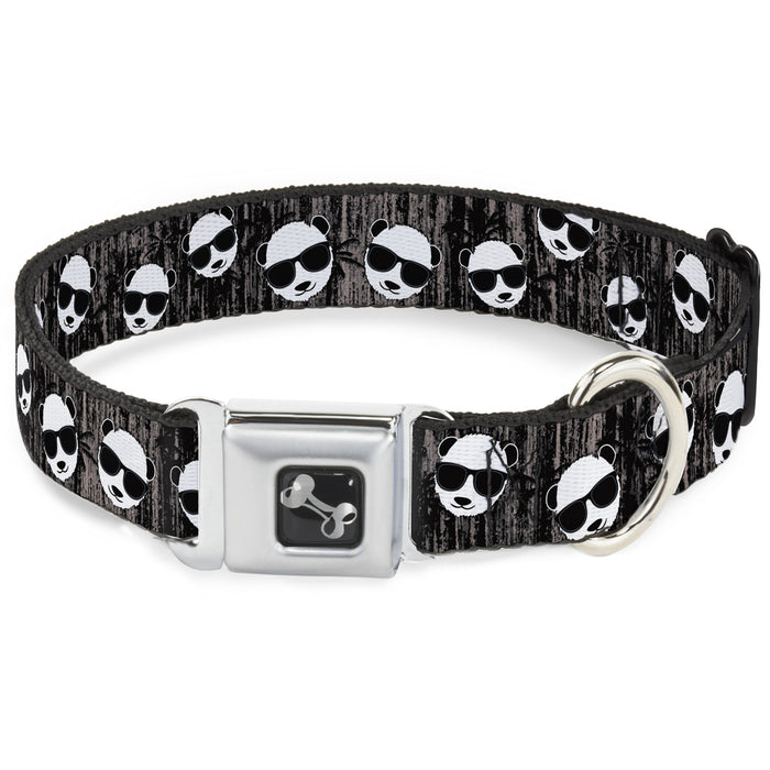 Dog Bone Seatbelt Buckle Collar - Panda w/Sunglasses & Palm Trees Seatbelt Buckle Collars Buckle-Down   