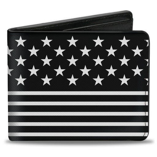 Bi-Fold Wallet - Americana Stars & Stripes2 Black White Bi-Fold Wallets Buckle-Down   
