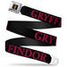 Gryffindor Crest Full Color Seatbelt Belt - Harry Potter GRYFFINDOR Black/Red Webbing Seatbelt Belts The Wizarding World of Harry Potter REGULAR - 1.5" WIDE - 24-38" LONG  