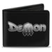 Bi-Fold Wallet - Vintage Dodge DEMON Logo Black Silver-Fade Bi-Fold Wallets Dodge   