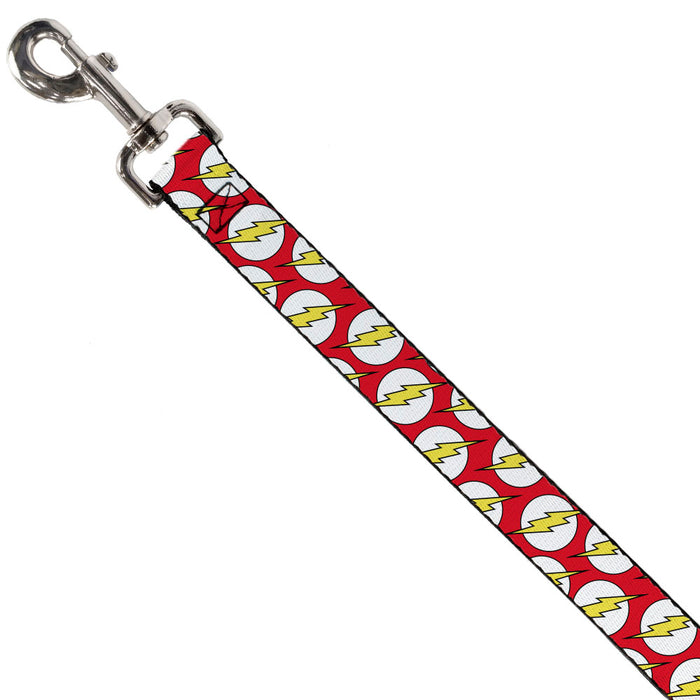 Dog Leash - Flash Logo Scattered Red/White/Yellow Dog Leashes DC Comics   