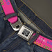BD Wings Logo CLOSE-UP Full Color Black Silver Seatbelt Belt - YOUNG WILD AND FREE Pink/White/Blue/Yellow/Green Webbing Seatbelt Belts Buckle-Down   
