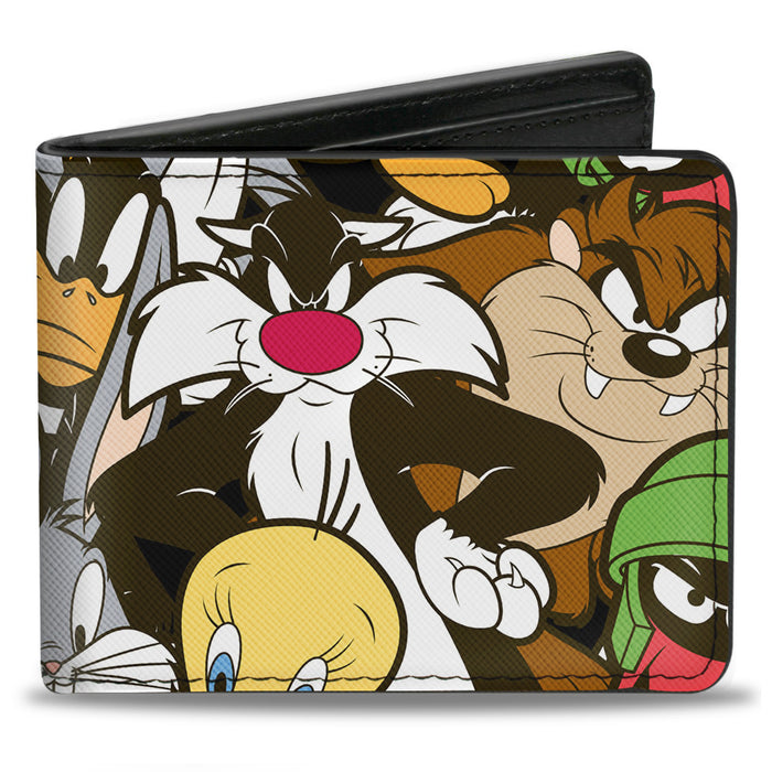 Bi-Fold Wallet - Looney Tunes 6-Character Stacked Collage Bi-Fold Wallets Looney Tunes   