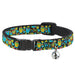 Cat Collar Breakaway - Owls w Outline Black Multi Neon Breakaway Cat Collars Buckle-Down   