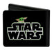Bi-Fold Wallet - STAR WARS The Child Peeking Logo Black Green White Bi-Fold Wallets Star Wars   